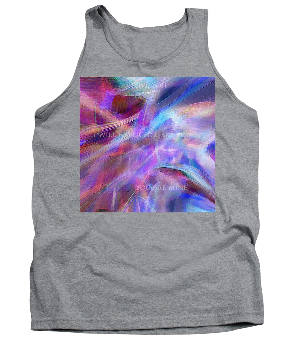 Love Tank Top featuring the digital art The Writing's On The Wall by Margie Chapman