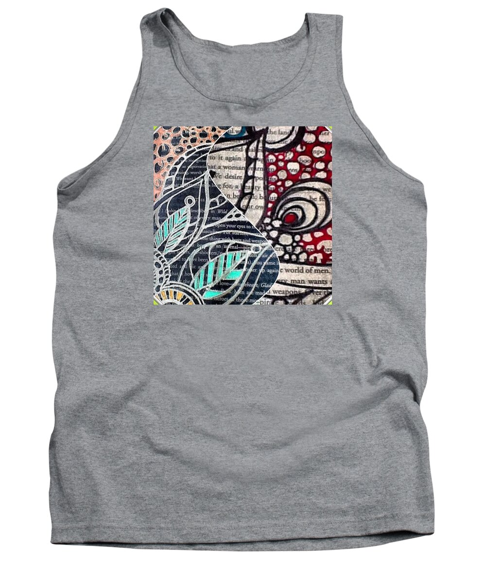 #abstract#art#doodling#doodle# Tank Top featuring the photograph A Calming Movement by Sandra Lira