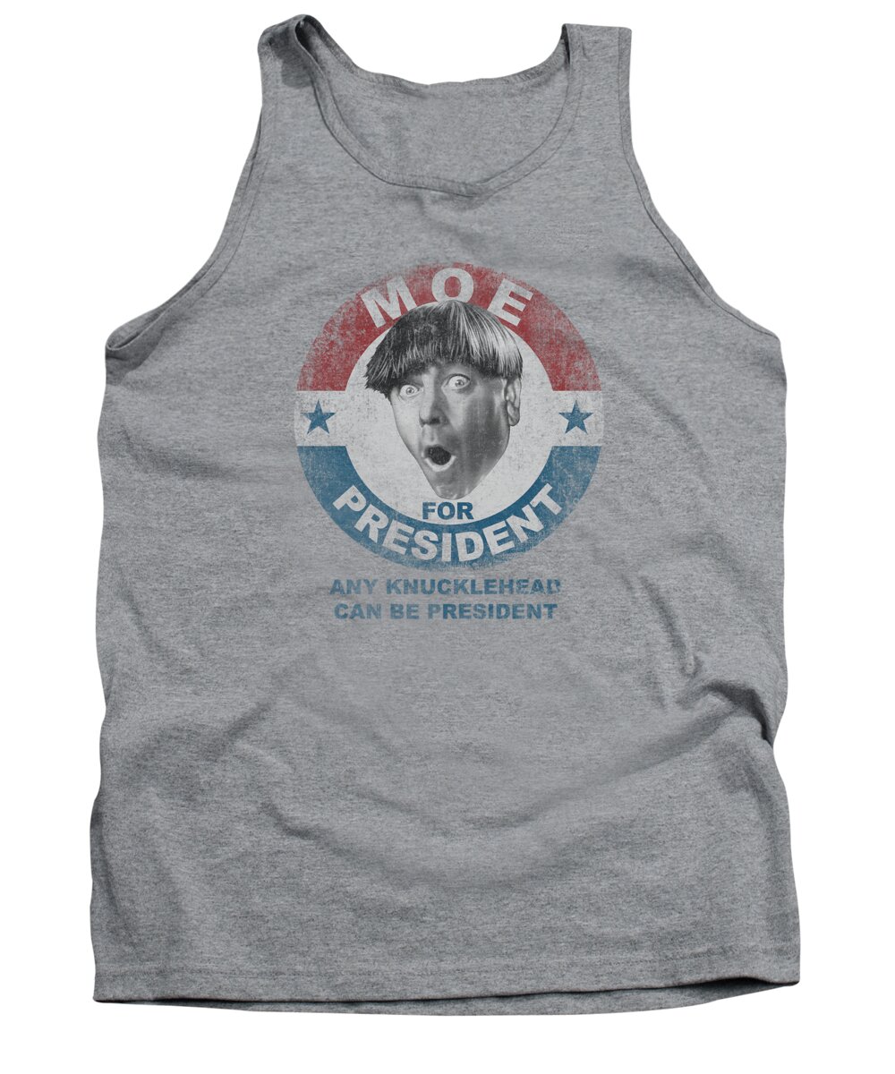 The Three Stooges Tank Top featuring the digital art Three Stooges - Moe For President by Brand A