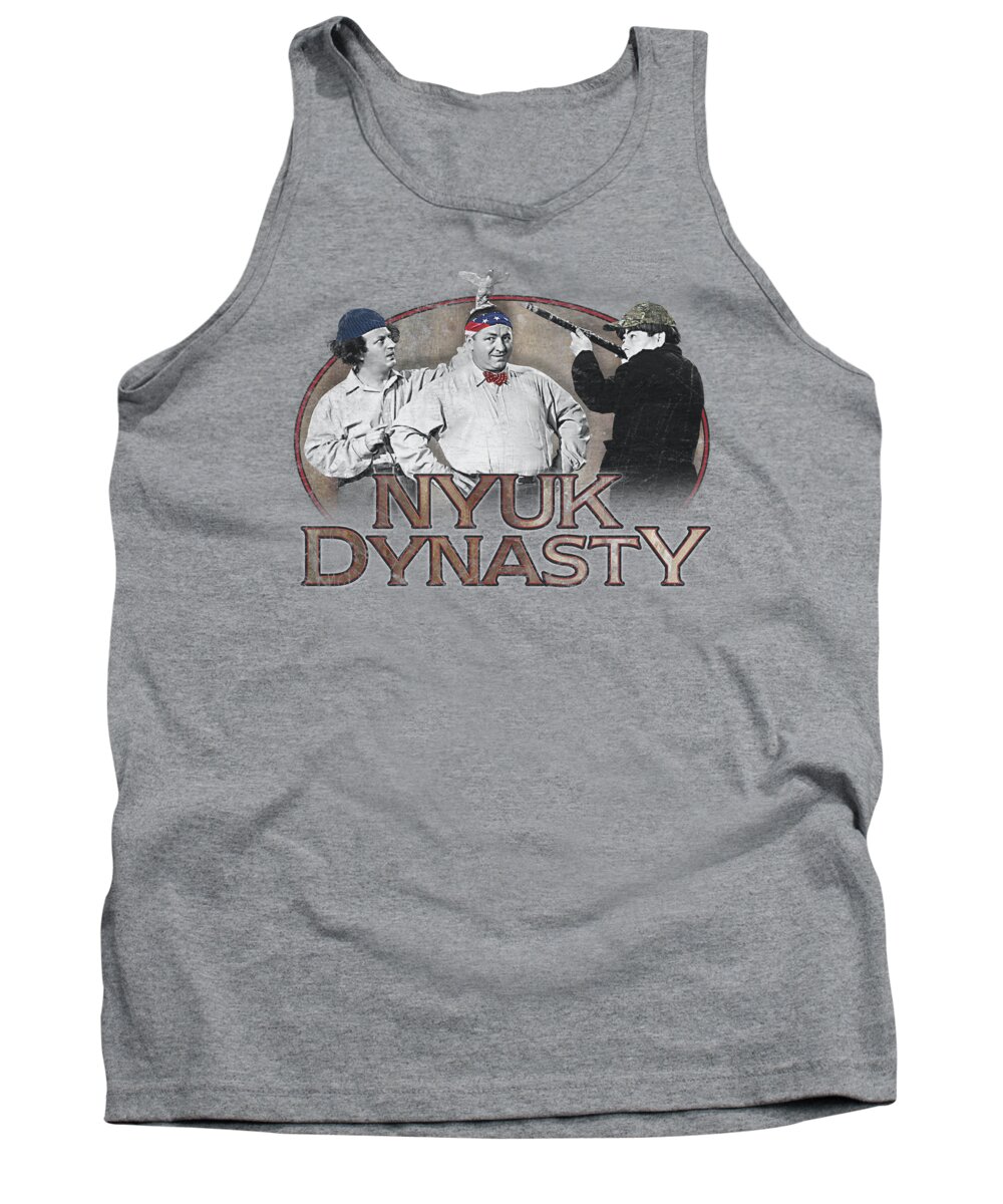 The Three Stooges Tank Top featuring the digital art Three Stooges - Nyuk Dynasty by Brand A