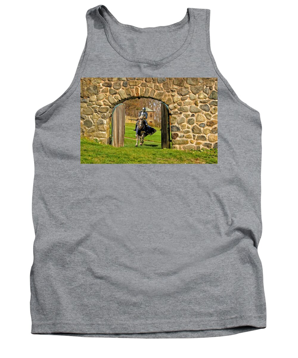 Knight Tank Top featuring the photograph To The Rescue by Liz Mackney