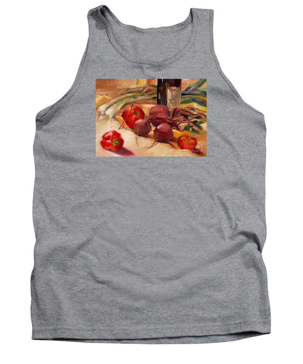Still Life Tank Top featuring the painting Tom's Bounty by Michelle Abrams