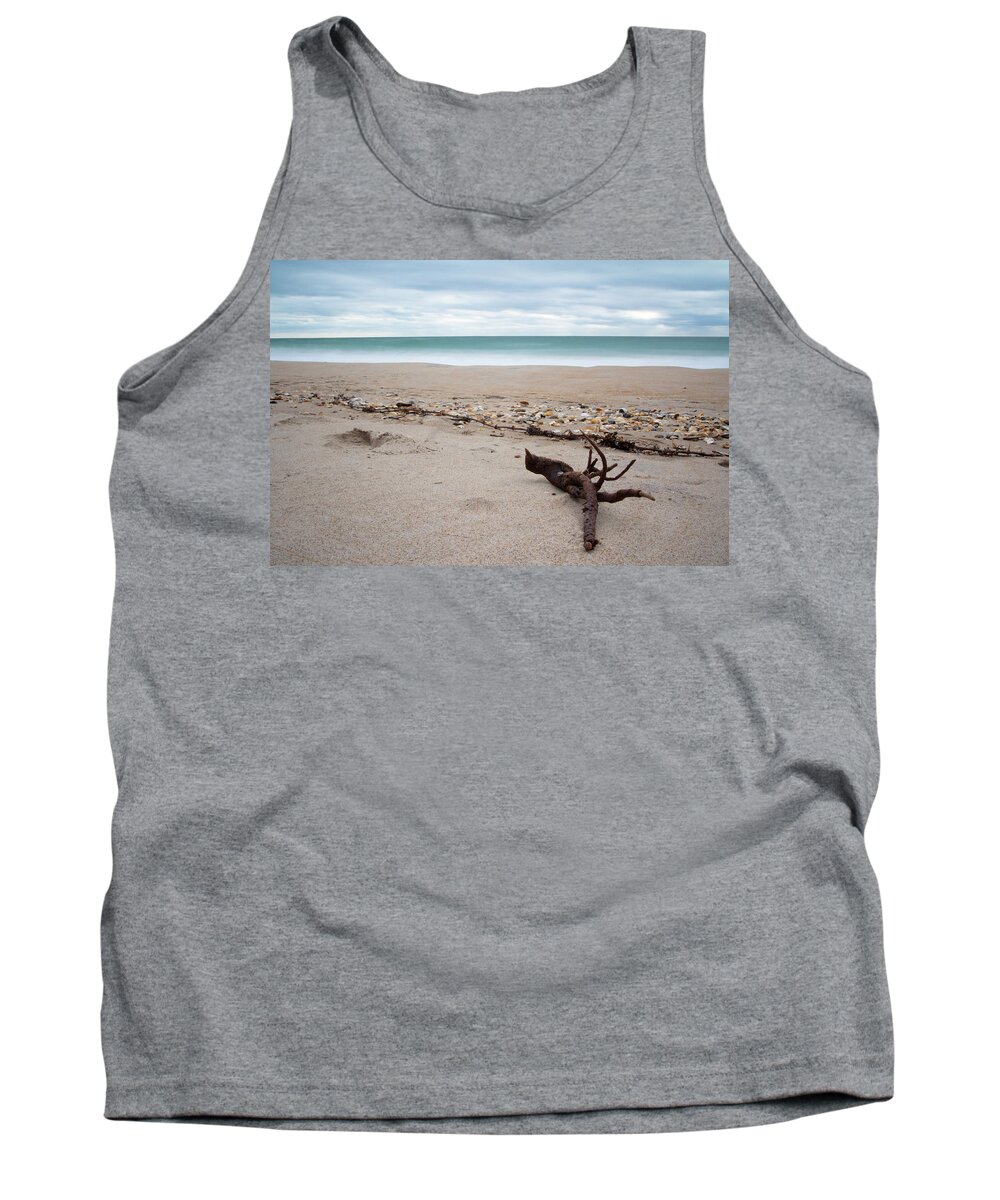 Driftwood Tank Top featuring the photograph Topsail Island Driftwood by Shane Holsclaw