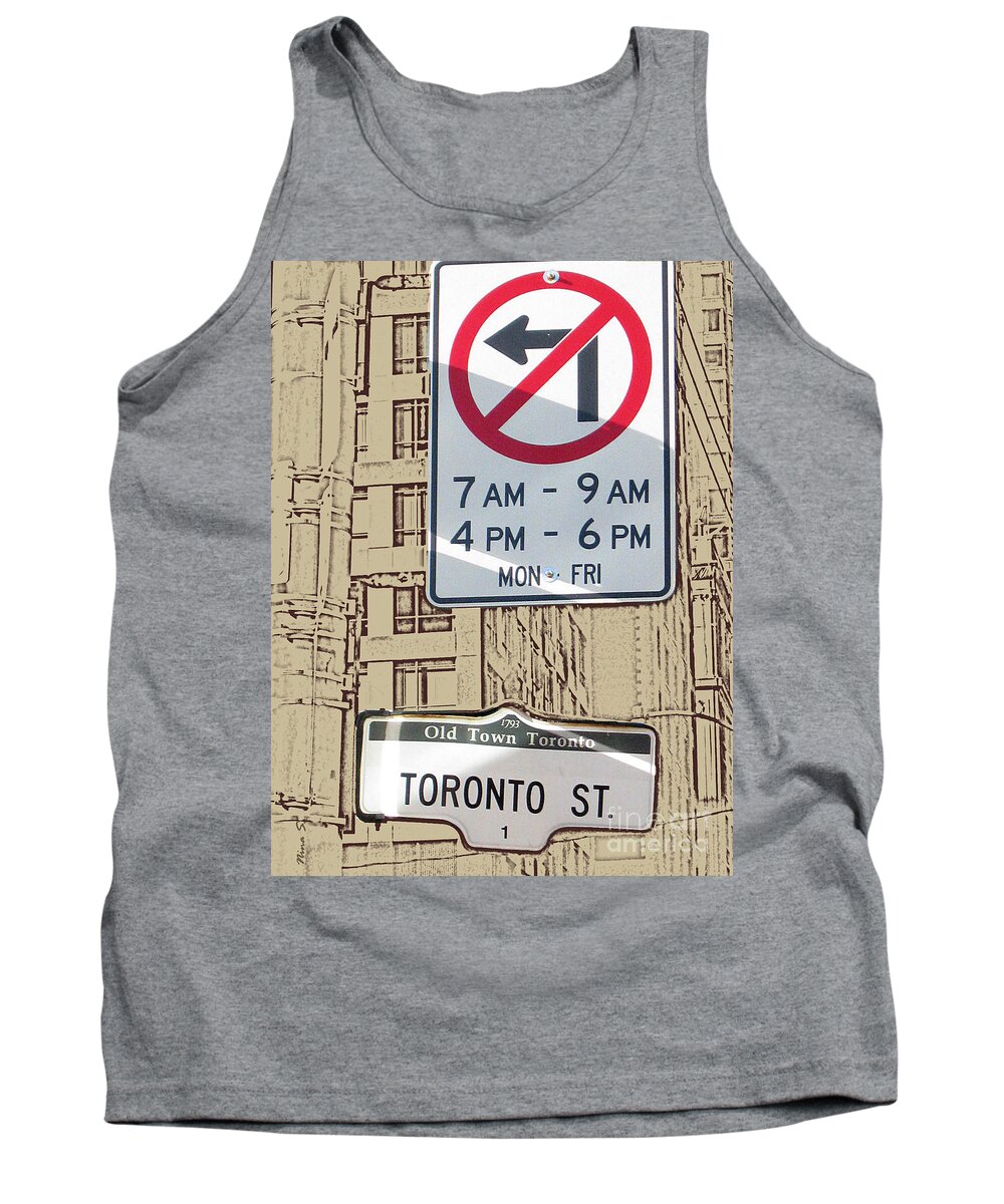 Toronto Tank Top featuring the photograph Toronto Street Sign by Nina Silver