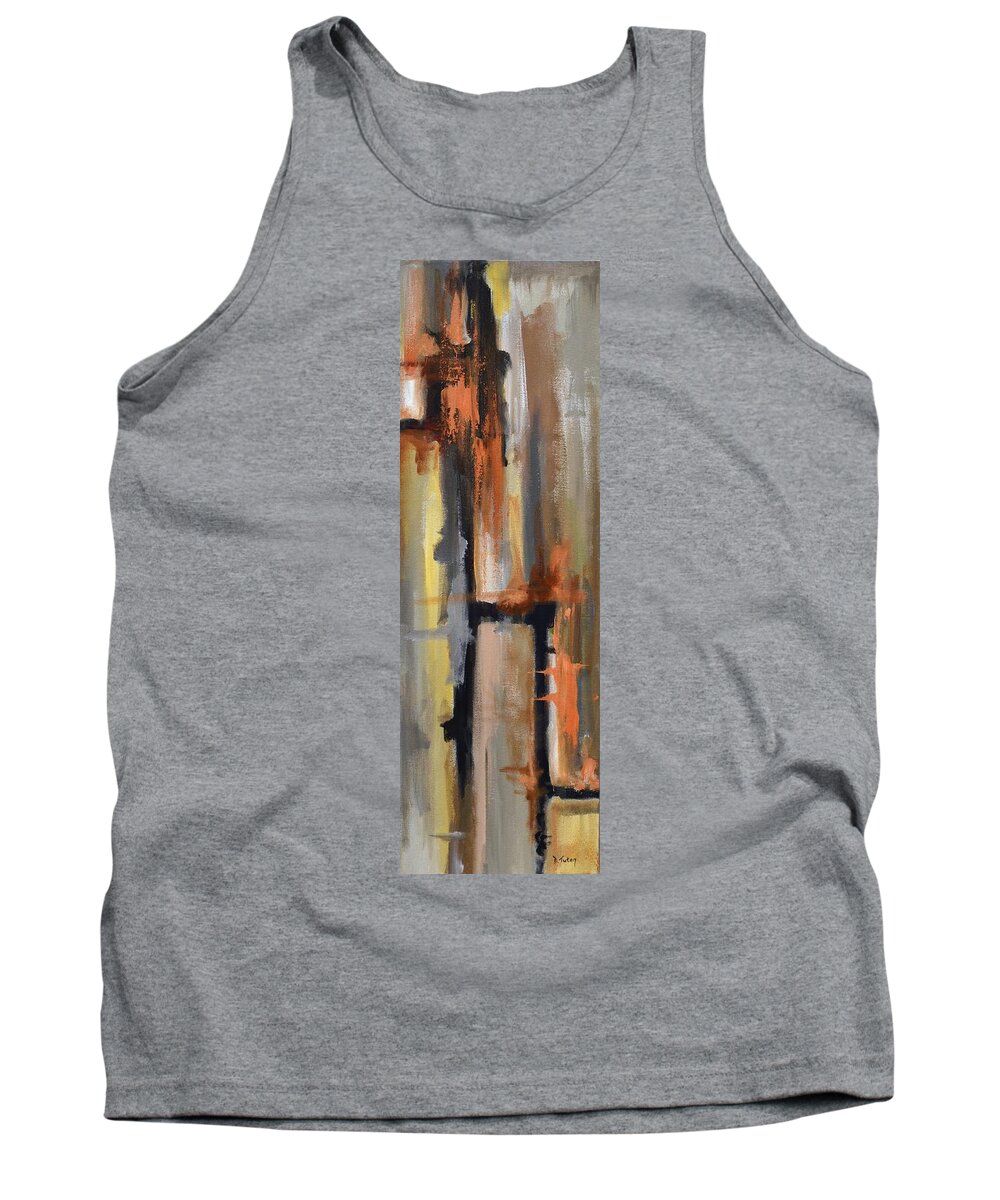 Abstract Tank Top featuring the painting Autumn Abstract by Donna Tuten