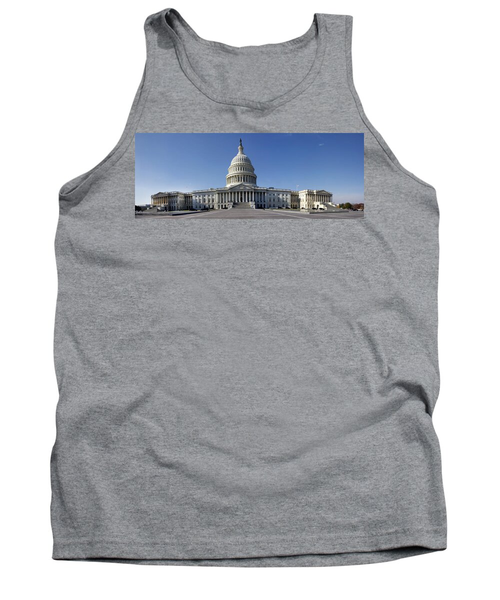 Kg Tank Top featuring the photograph US Capitol Panorama by KG Thienemann