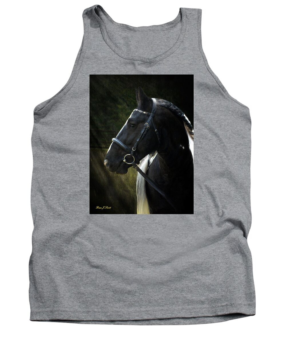 Horses Tank Top featuring the photograph Val Headshot by Fran J Scott