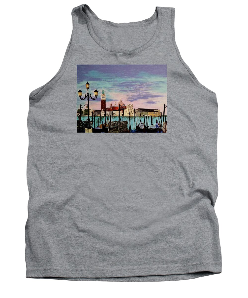 Venice Tank Top featuring the painting Venice Italy by Jasna Gopic by Jasna Gopic