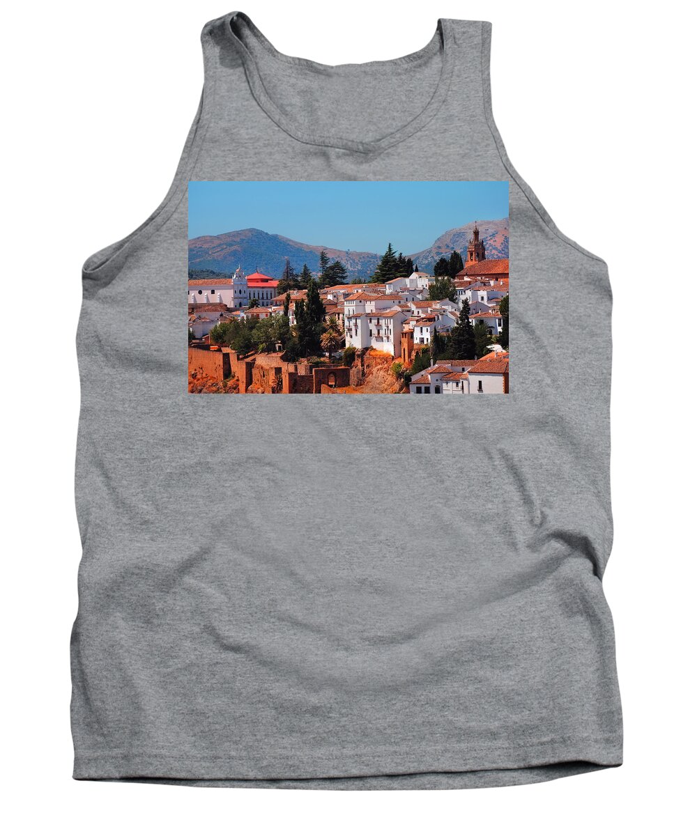 Spain Tank Top featuring the photograph View of Ronda I. Andalusia. Spain by Jenny Rainbow
