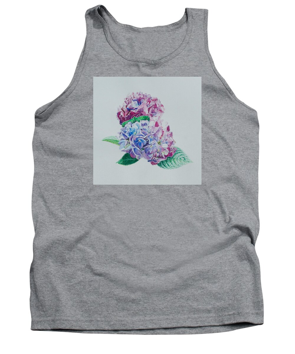 Flower Painting Tank Top featuring the painting Watercolored Hydrangea by Michele Myers