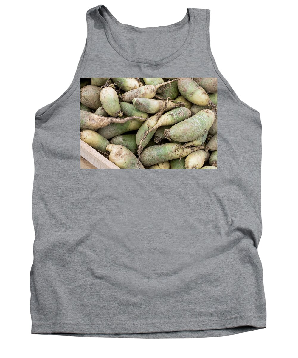 Red Tank Top featuring the photograph Watermelon Radishes by Photographic Arts And Design Studio