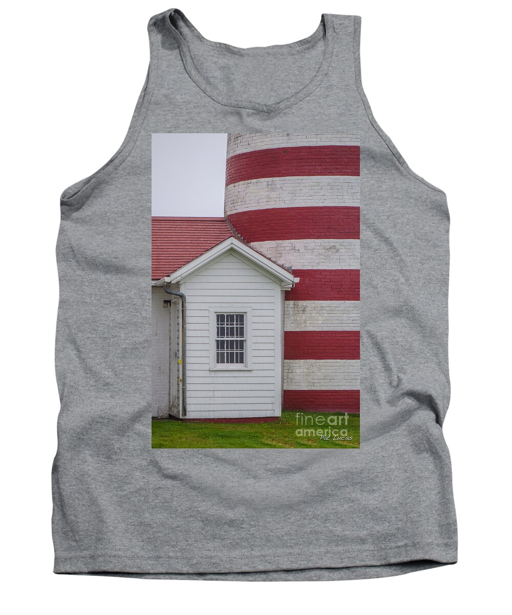 Lighthouse Tank Top featuring the photograph West Quoddy Lighthouse by Pat Lucas