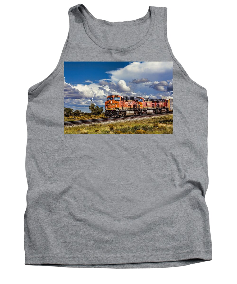 Fred Larson Tank Top featuring the photograph Wind and Rail by Fred Larson