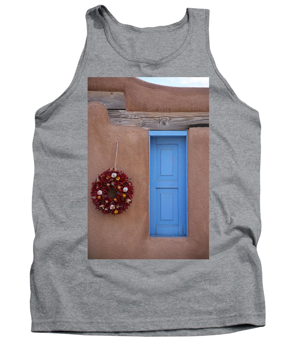 Adobe Tank Top featuring the photograph Window and Ristra by Lynn Sprowl