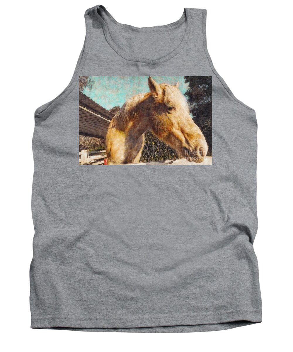 Horse Tank Top featuring the photograph Winsome Creature by Davy Cheng