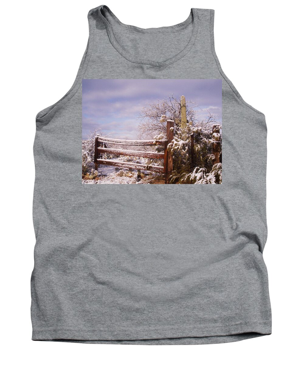 Snow Tank Top featuring the photograph Winter In The West by David S Reynolds