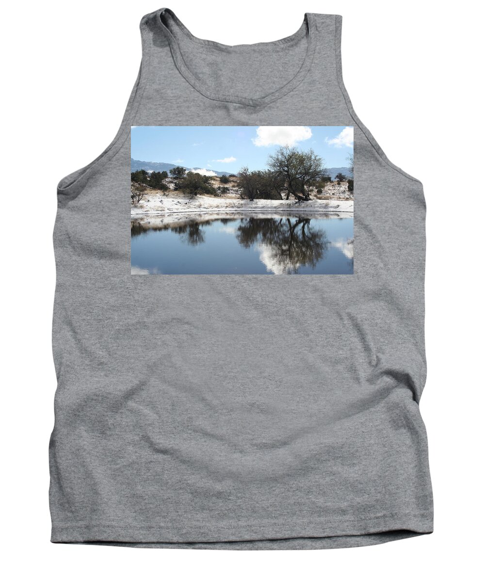 Snow Tank Top featuring the photograph Winter Reflections by David S Reynolds