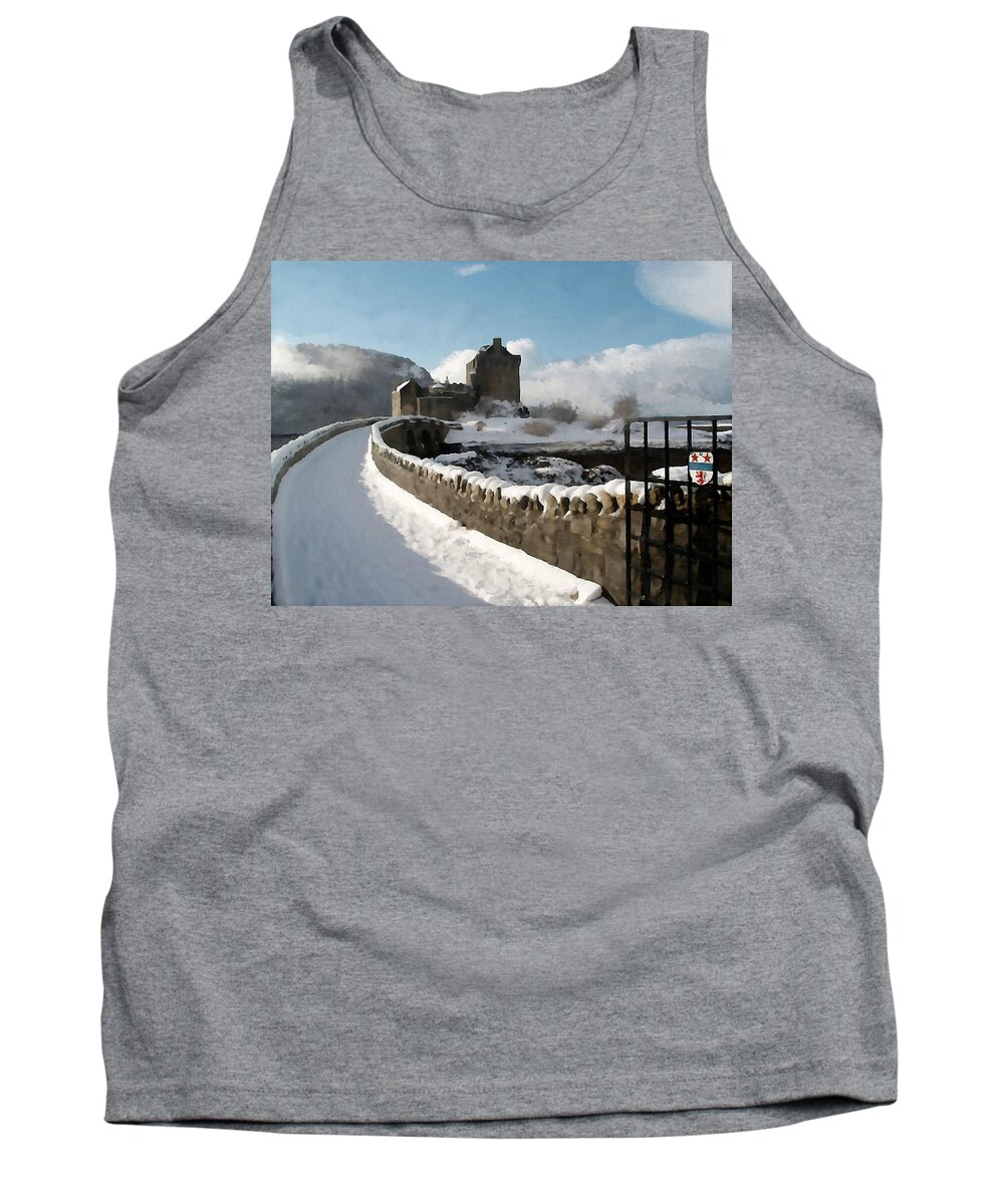 Winter Tank Top featuring the painting Winter Wonder Walkway by Bruce Nutting