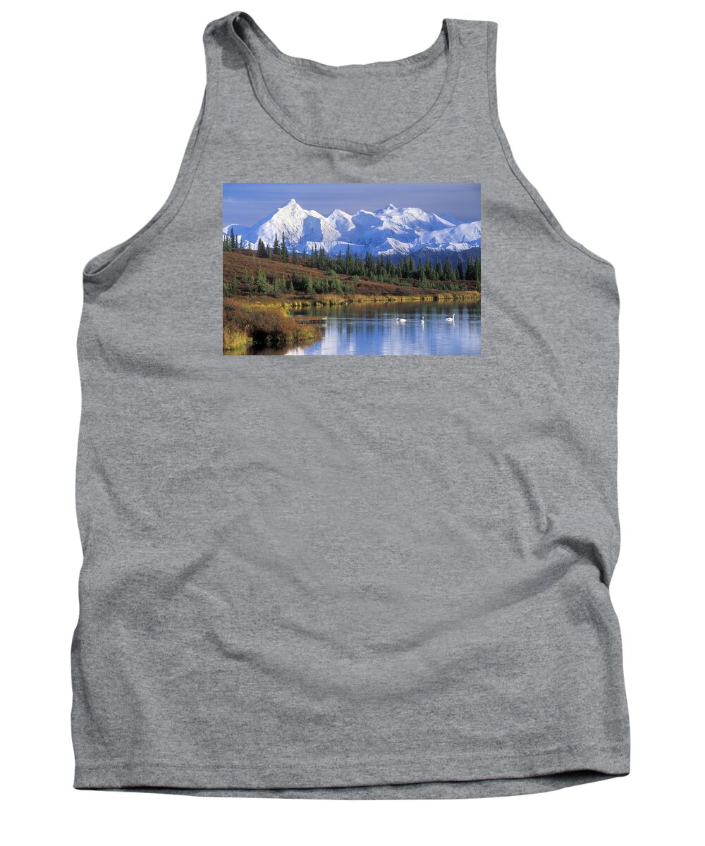 Alaska Range Tank Top featuring the photograph Wonder Lake in the Fall by Arterra Picture Library