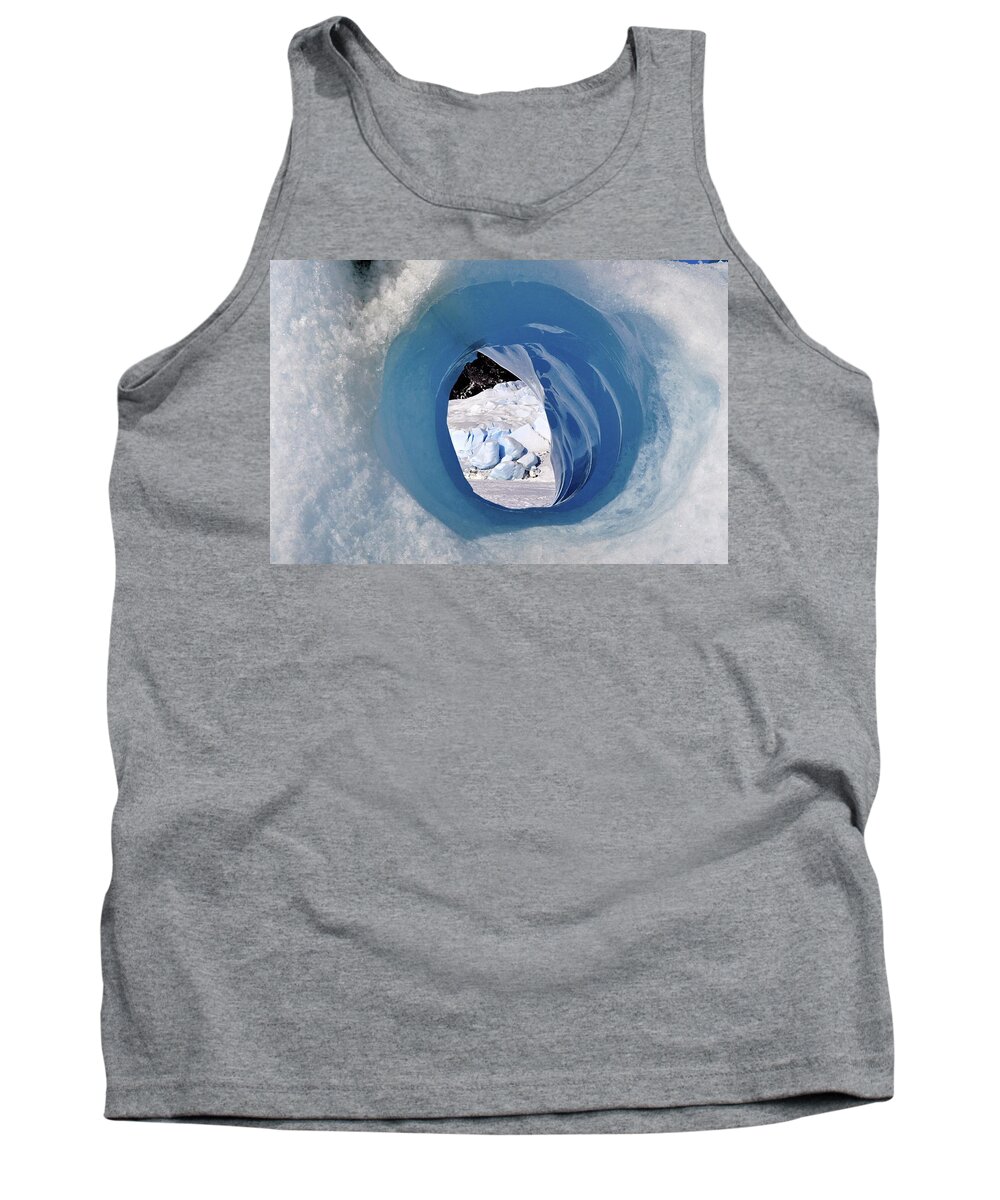 Ice Tank Top featuring the photograph Wormhole 2 by Cathy Mahnke