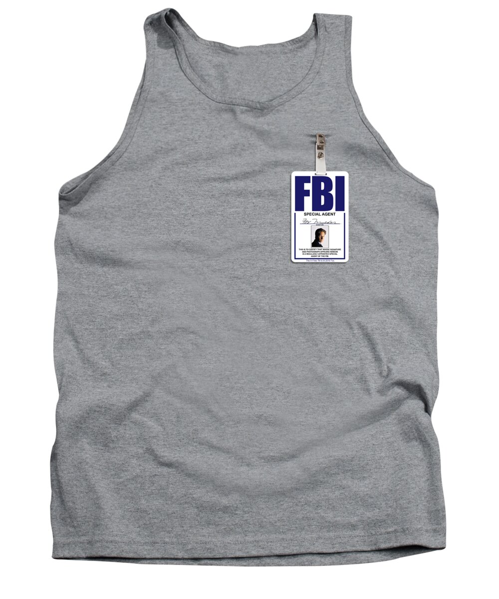  Tank Top featuring the digital art X Files - Mulder Badge by Brand A