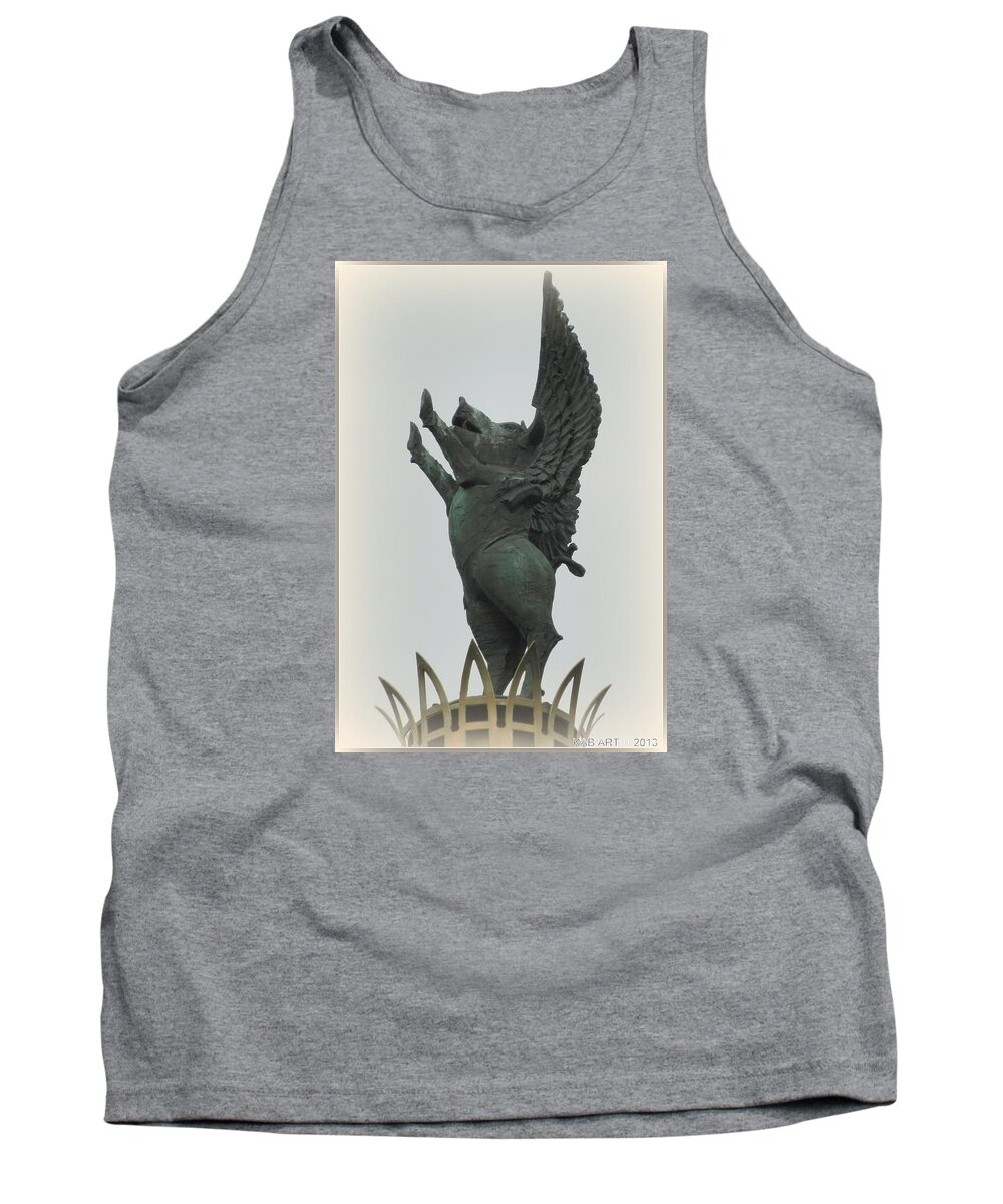 Cincinnati Tank Top featuring the photograph Yay Pigs Do Fly by Kathy Barney