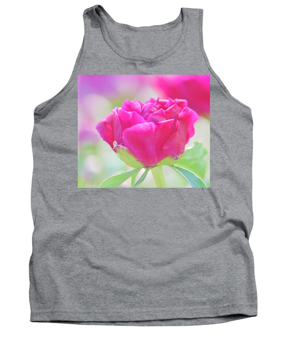 Art Tank Top featuring the photograph Young Peony by Joan Han