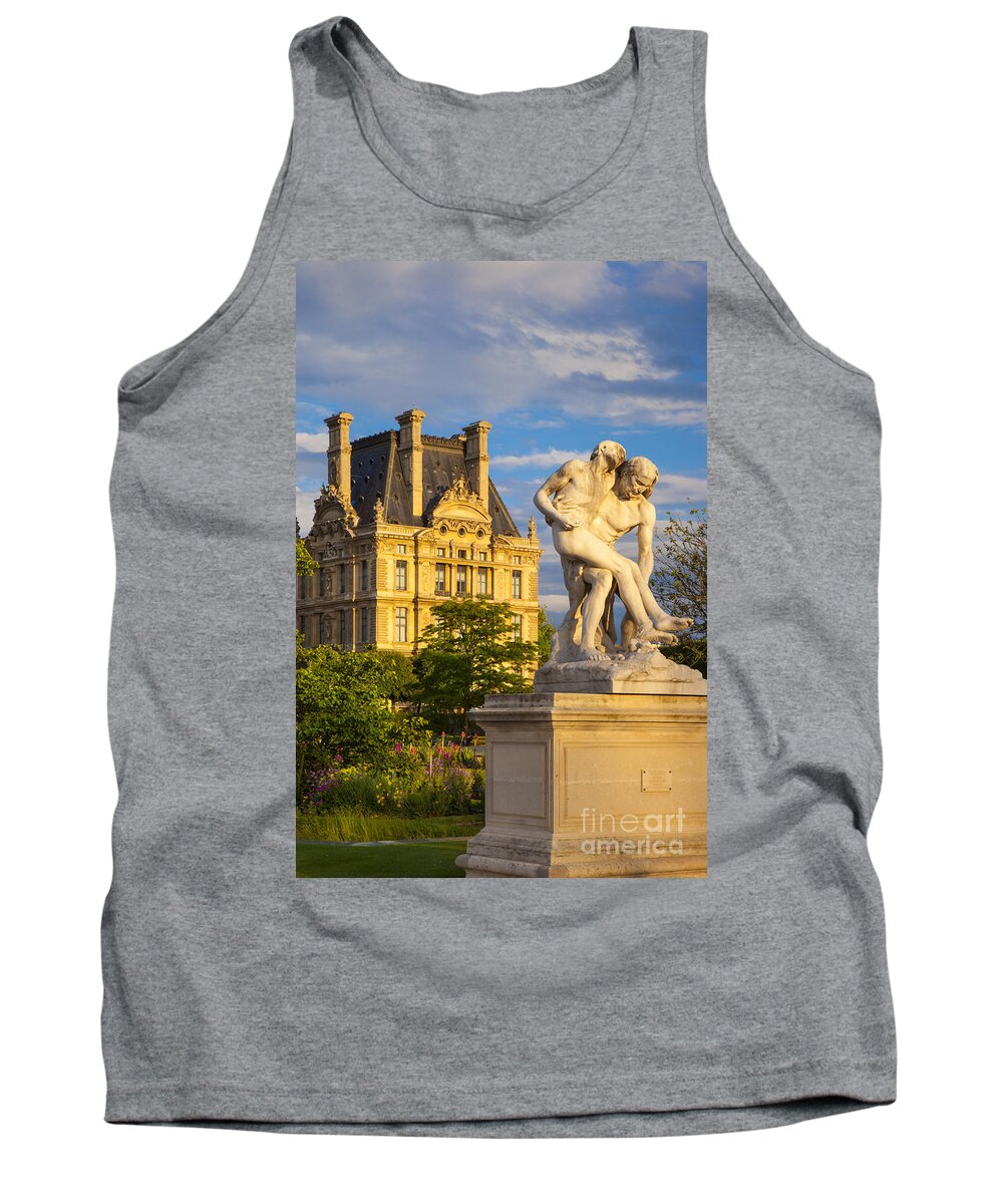 Architecture Tank Top featuring the photograph Jardin des Tuileries #1 by Brian Jannsen
