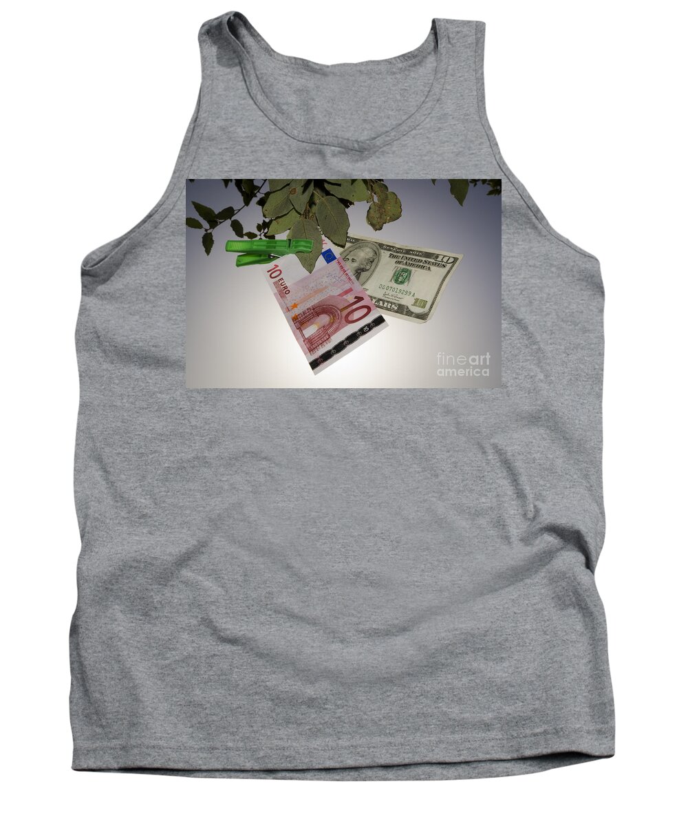 Money Tank Top featuring the photograph Money hanging in a tree #1 by Mats Silvan