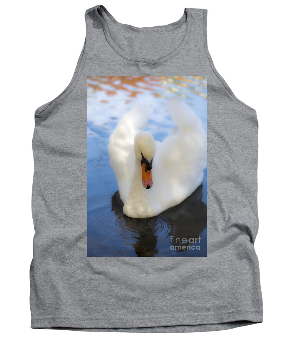 Swan Tank Top featuring the photograph Serenity #1 by Leslie Leda