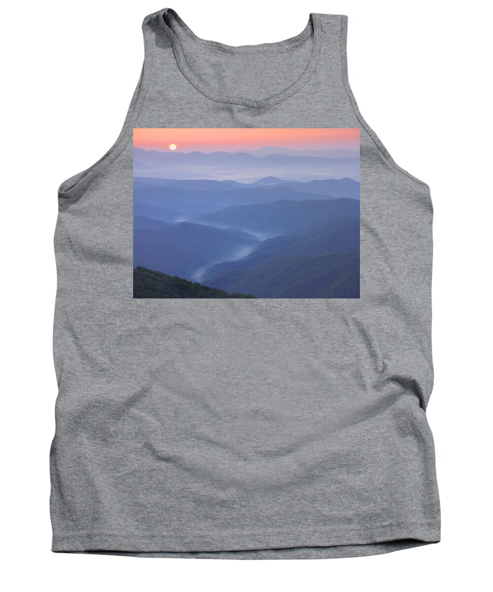 00176040 Tank Top featuring the photograph Sunset Over The Pisgah National Forest #1 by Tim Fitzharris
