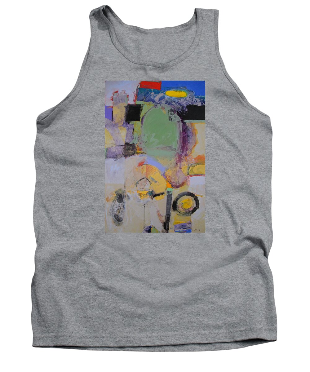 Abstract Painting Tank Top featuring the painting 10th Street Bass Hole by Cliff Spohn