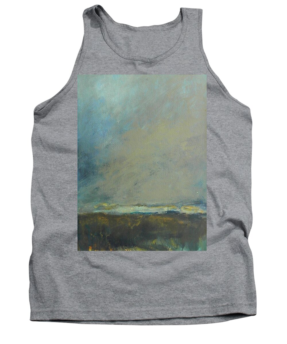 Landscape Tank Top featuring the painting Abstract Landscape - Horizon by Kathleen Grace