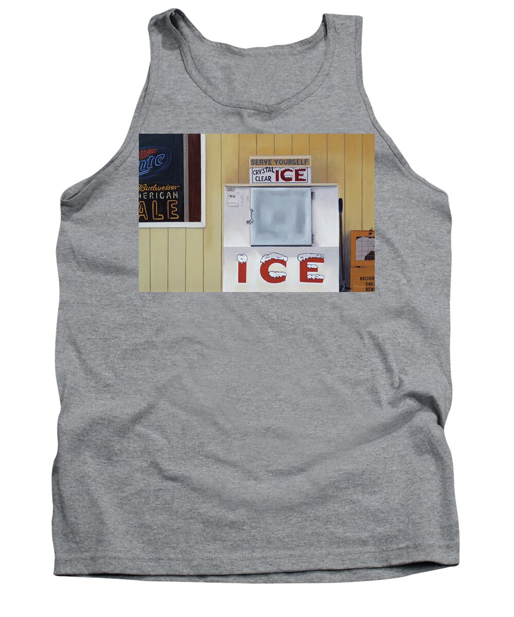 Oil Tank Top featuring the painting Alaskan Ice by Craig Morris
