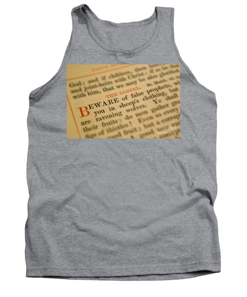 Beware Tank Top featuring the photograph Beware by Steev Stamford
