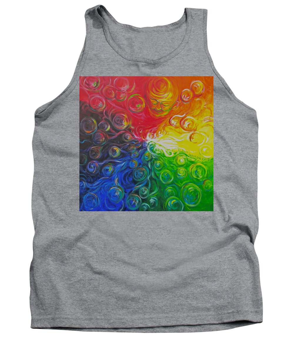 Color Tank Top featuring the painting Birth of Color by Jeanette Jarmon