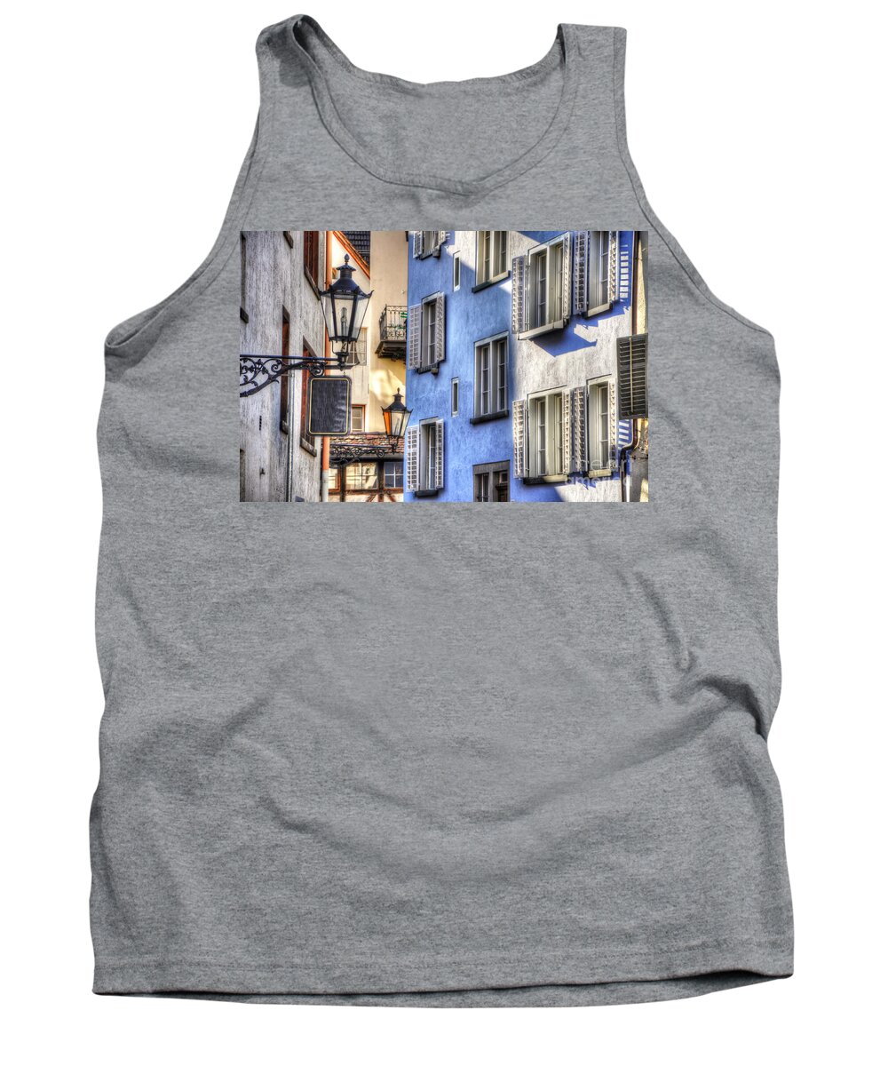 Blue Tank Top featuring the photograph Blue house by Mats Silvan