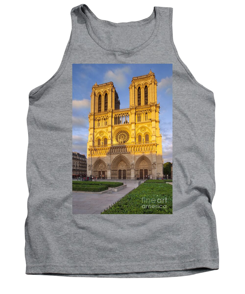 Architectural Tank Top featuring the photograph Cathedral Notre Dame by Brian Jannsen