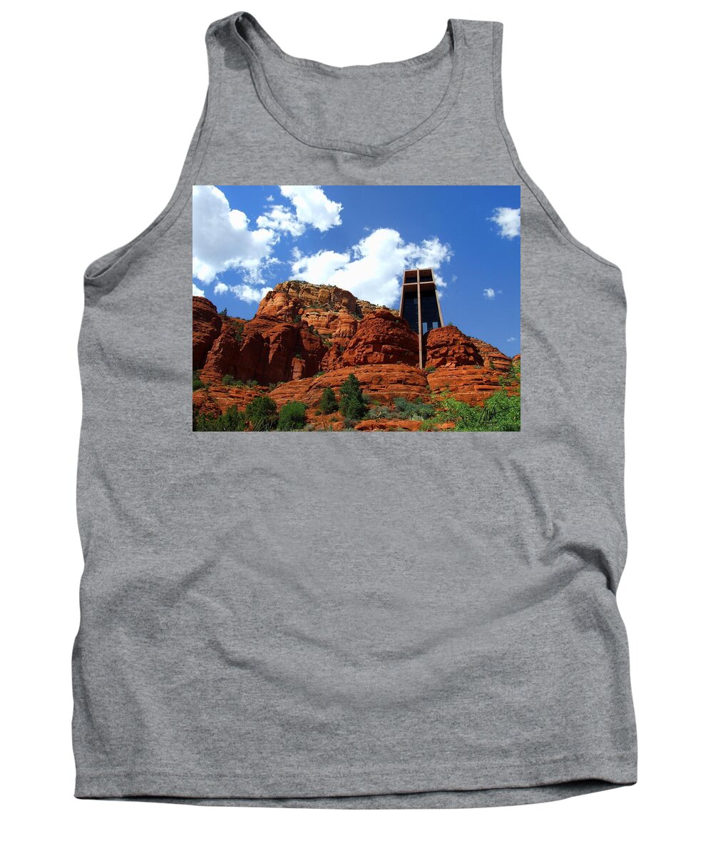 Arizona Tank Top featuring the photograph Chapel of the Holy Cross by Mark Valentine
