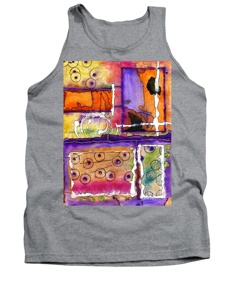 Acrylic Tank Top featuring the mixed media Cheery Thoughts - Warm Wishes by Angela L Walker