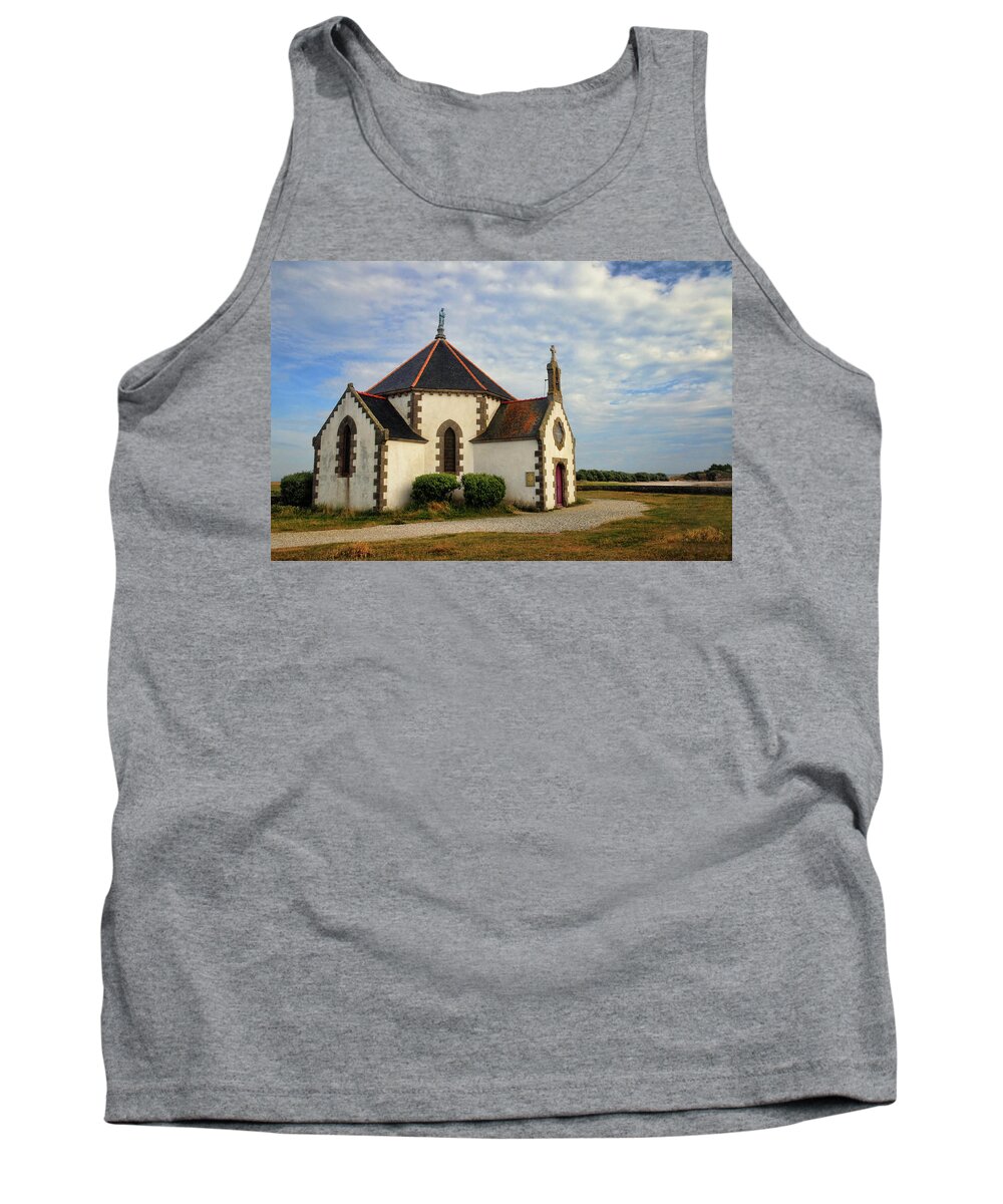 Church Tank Top featuring the photograph Church Off The Brittany Coast by Dave Mills