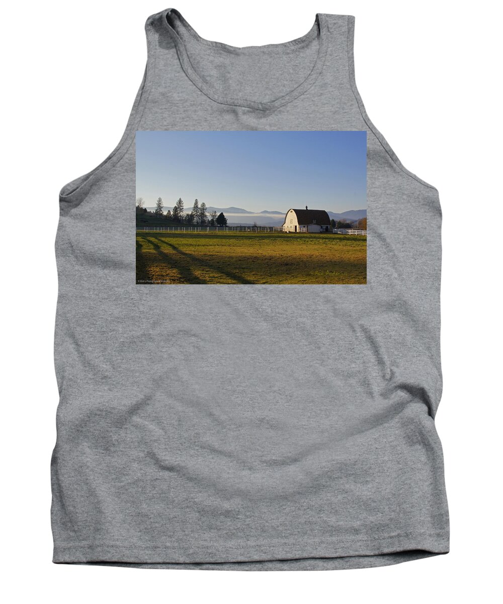 Barn Tank Top featuring the photograph Classic Barn in the Country by Mick Anderson