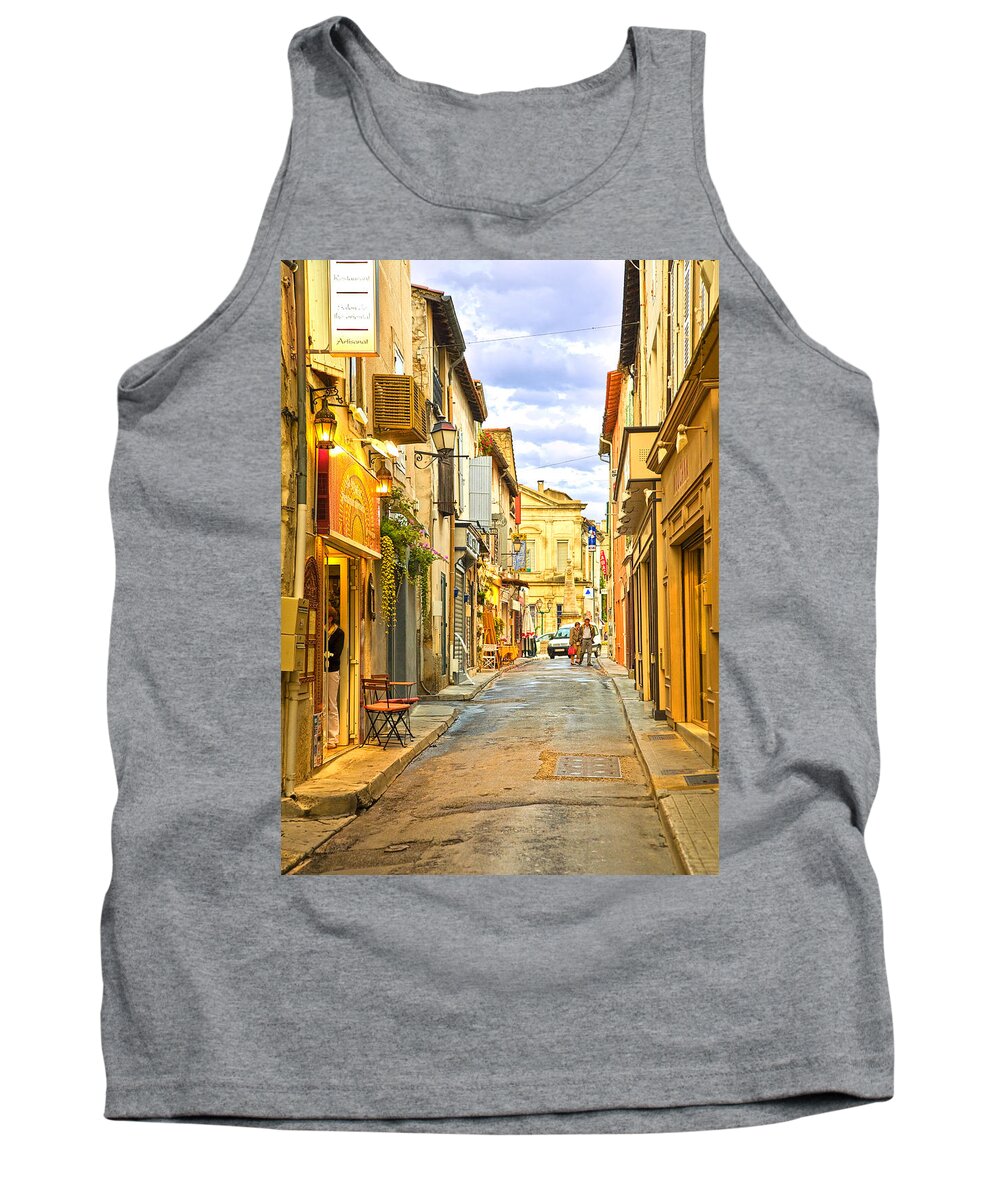 St. Tank Top featuring the photograph Dinner Time St Remy de Provence by Fred J Lord