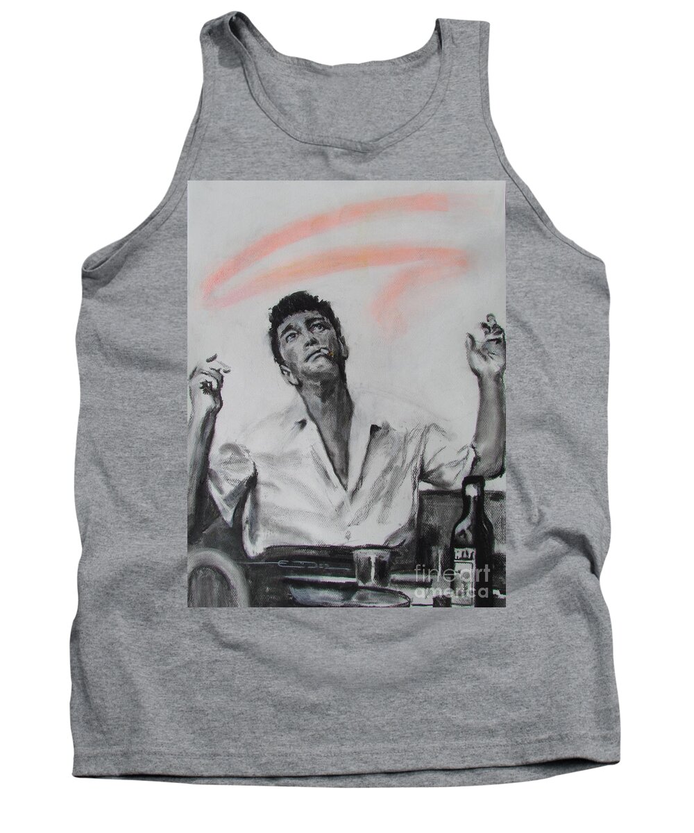 Dean Martin Tank Top featuring the drawing Dino - 1961 by Eric Dee