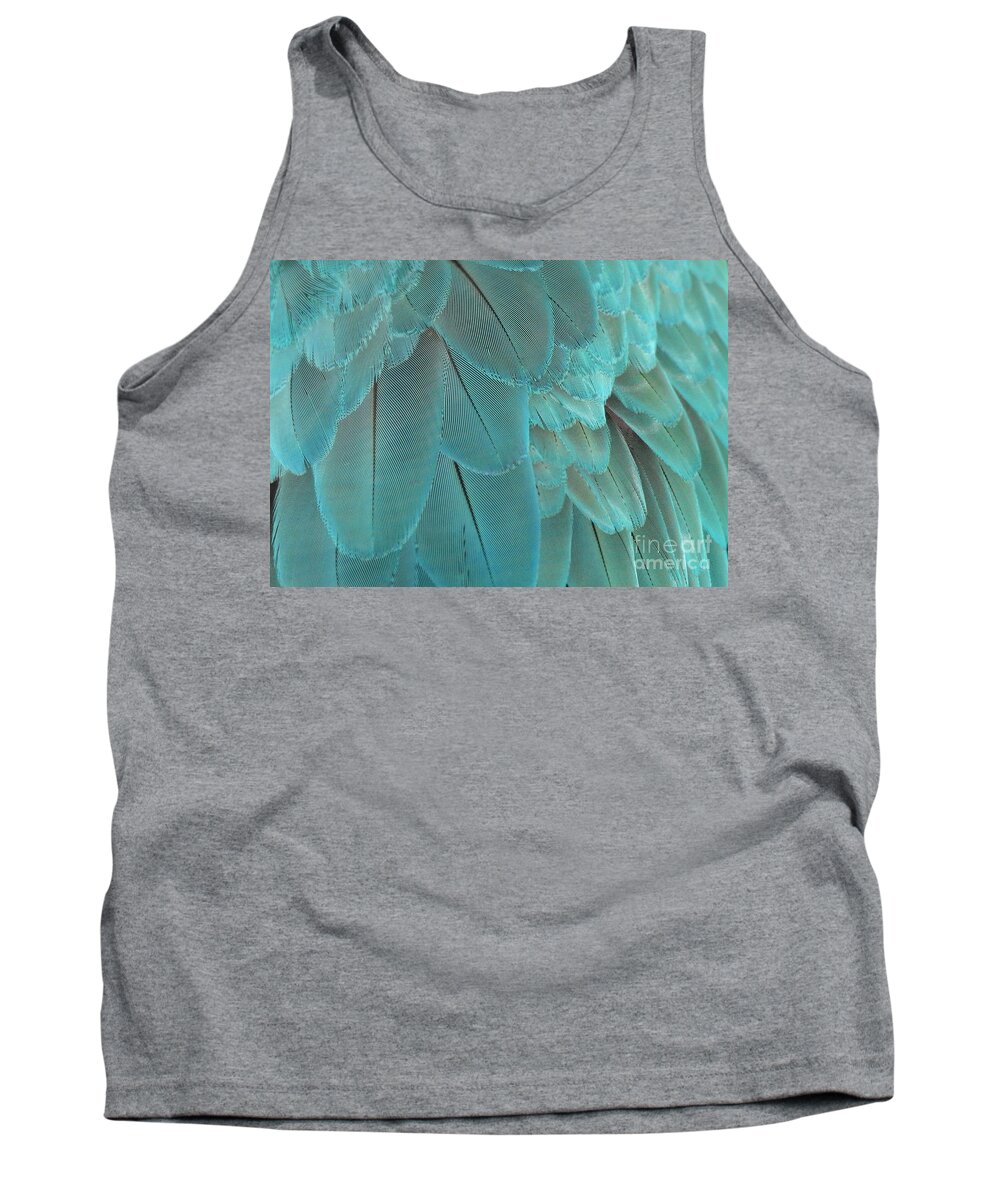 Feather Tank Top featuring the photograph Feathery Turquoise by Sabrina L Ryan