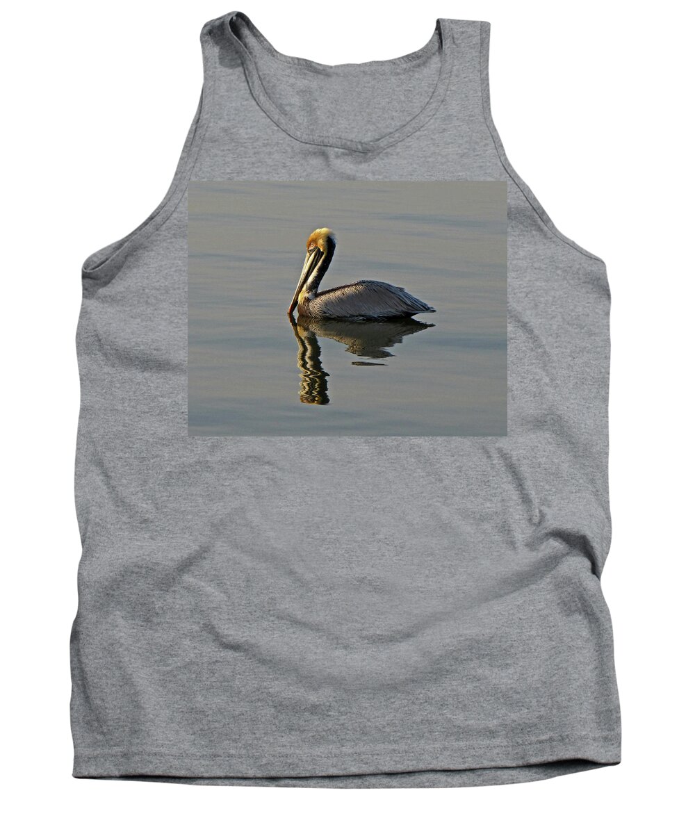 Nature Tank Top featuring the photograph Florida Pelican by Peggy Urban