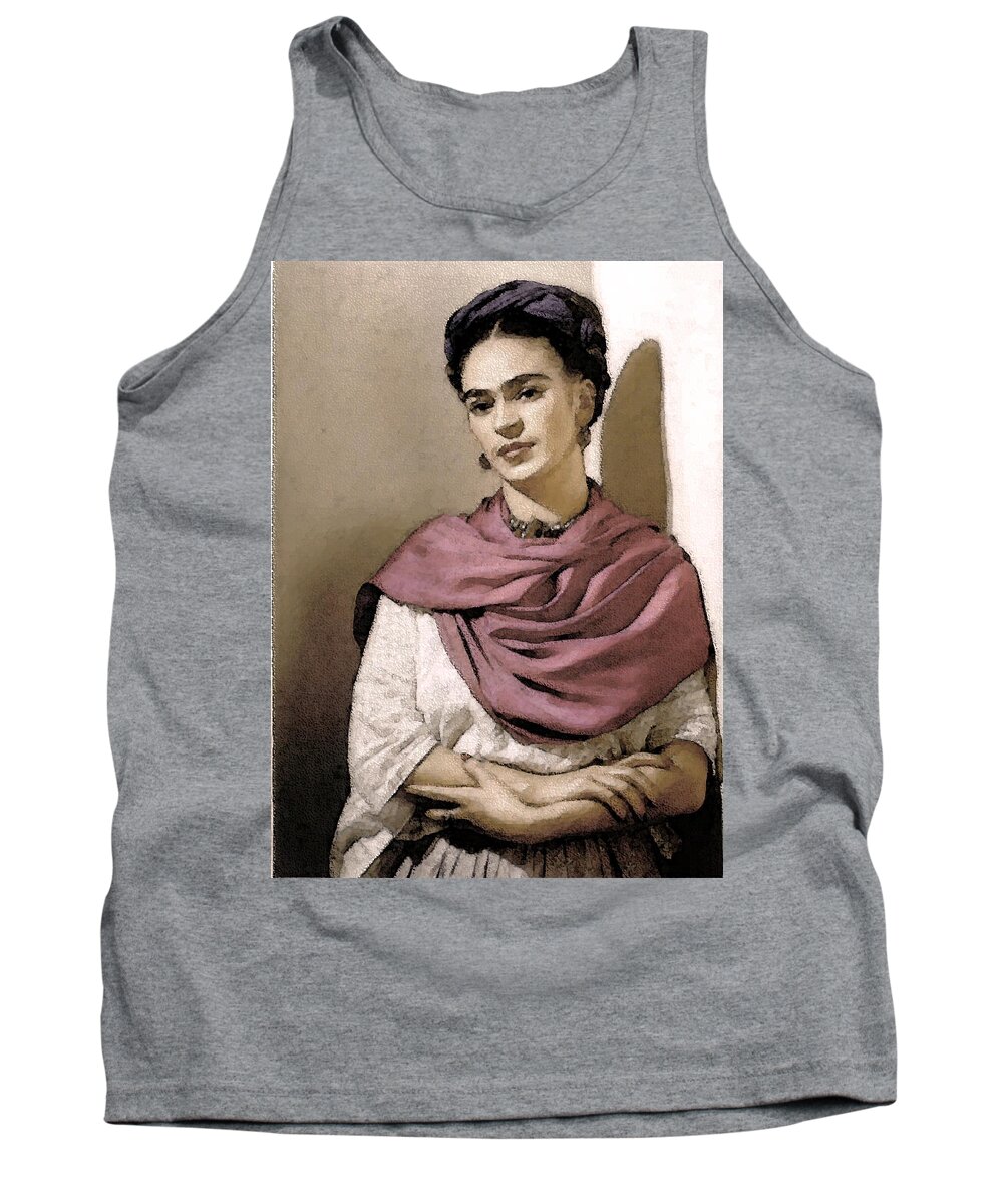 Expressive Tank Top featuring the photograph Frida Interpreted 2 by Lenore Senior