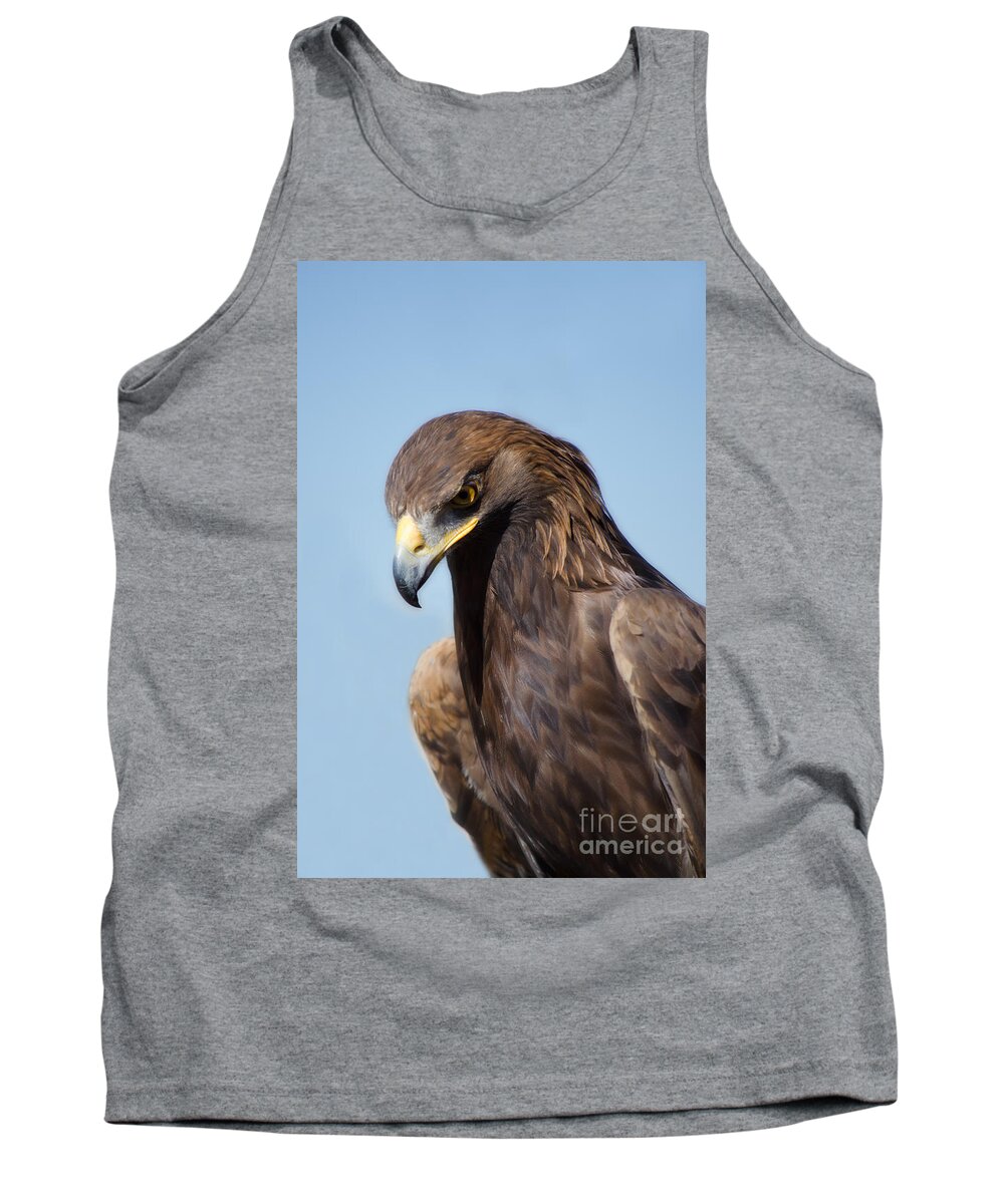 Eagle Tank Top featuring the photograph Golden Eagle by Donna Greene
