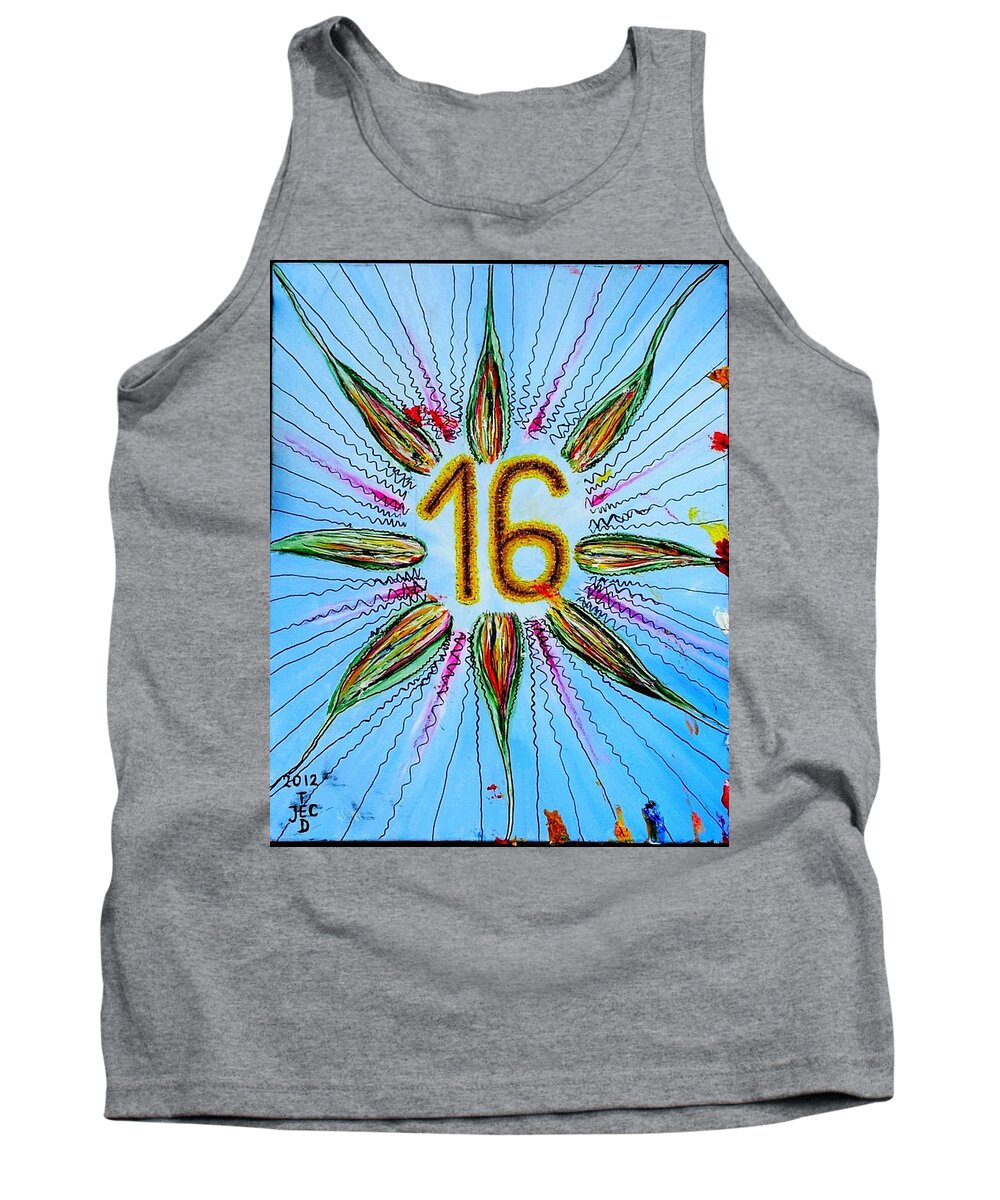 Happy 16 Birthday Tank Top featuring the painting Happy 16th Birthday by Ted Jec