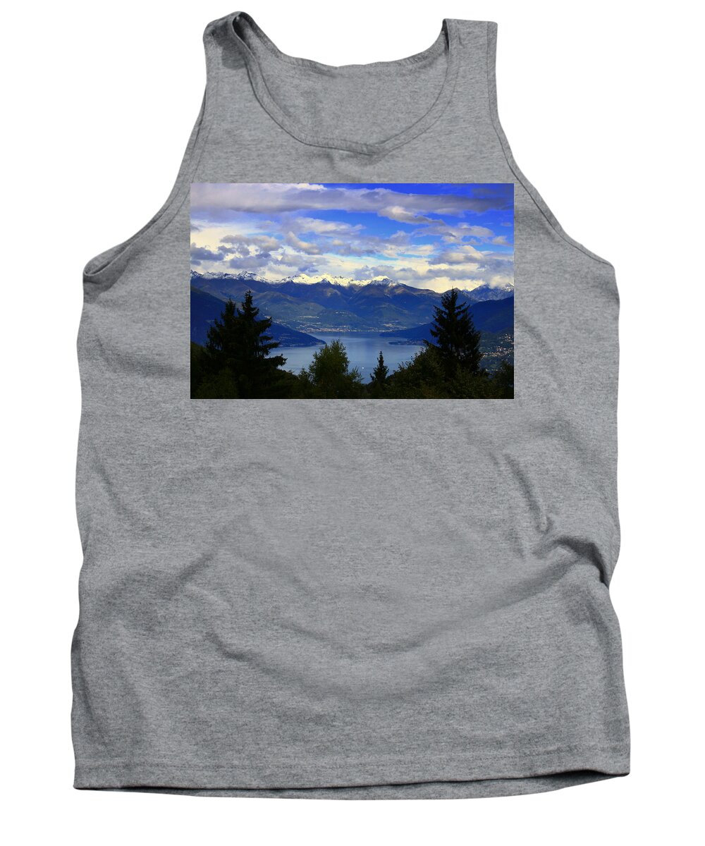 View Tank Top featuring the photograph Lake of Como View by Valentino Visentini